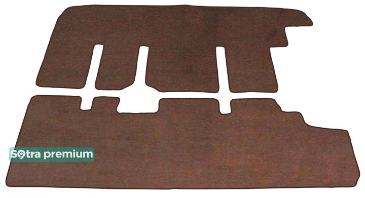Sotra 01486-CH-CHOCO Interior mats Sotra two-layer brown for Renault Trafic (2001-2014), set 01486CHCHOCO