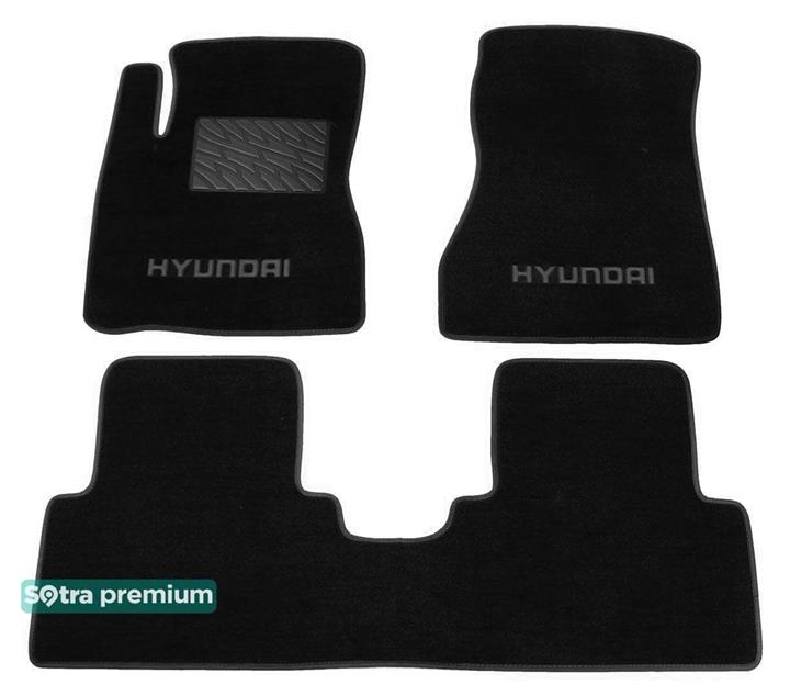 Sotra 06233-CH-BLACK Interior mats Sotra two-layer black for Hyundai Tucson (2004-2014), set 06233CHBLACK
