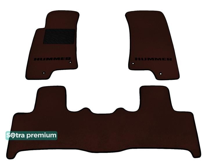 Sotra 06333-CH-CHOCO Interior mats Sotra two-layer brown for Hammer H3 (2005-2010), set 06333CHCHOCO