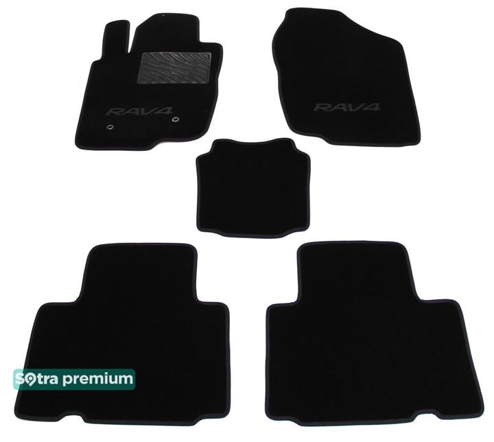Sotra 06334-CH-BLACK Interior mats Sotra two-layer black for Toyota Rav4 (2005-2012), set 06334CHBLACK