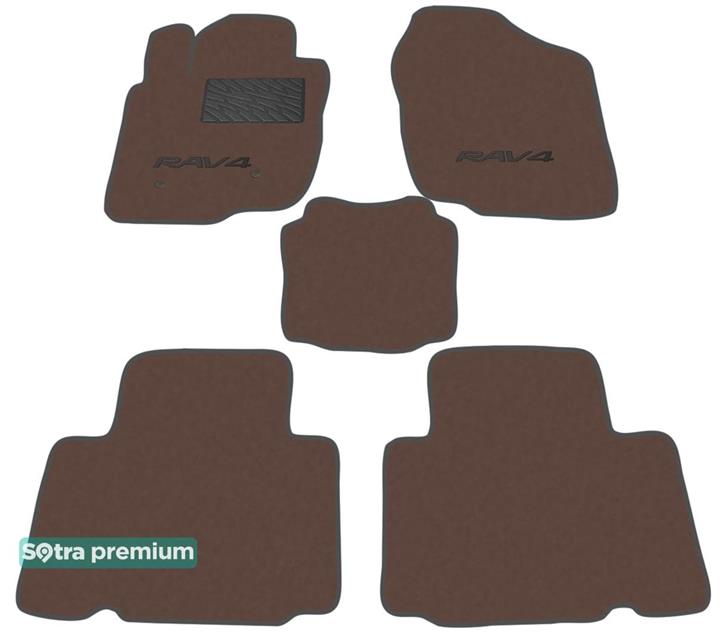 Sotra 06334-CH-CHOCO Interior mats Sotra two-layer brown for Toyota Rav4 (2005-2012), set 06334CHCHOCO