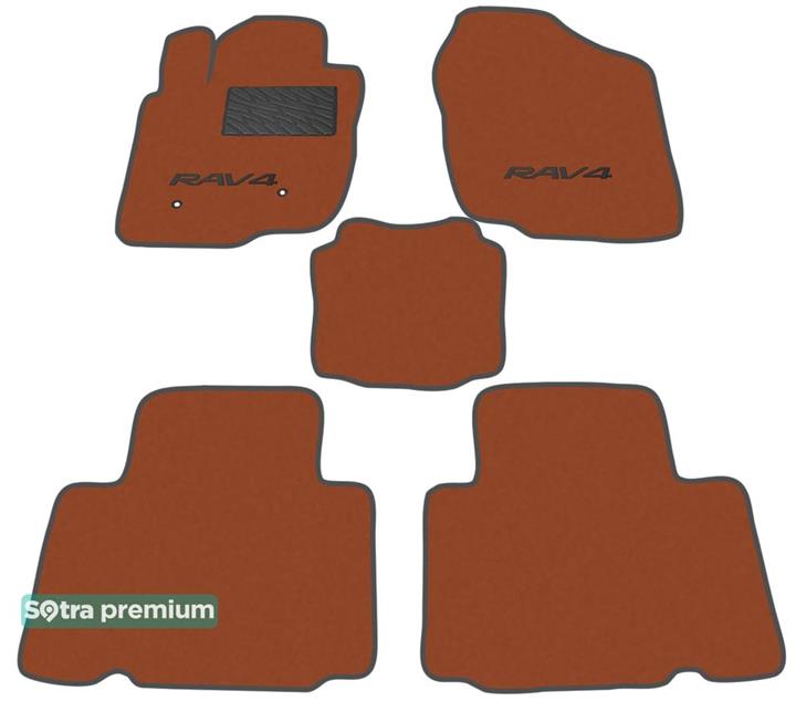 Sotra 06334-CH-TERRA Interior mats Sotra two-layer terracotta for Toyota Rav4 (2005-2012), set 06334CHTERRA