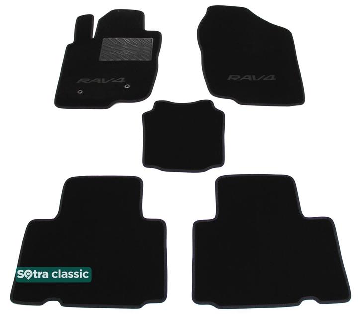 Sotra 06334-GD-BLACK Interior mats Sotra two-layer black for Toyota Rav4 (2005-2012), set 06334GDBLACK