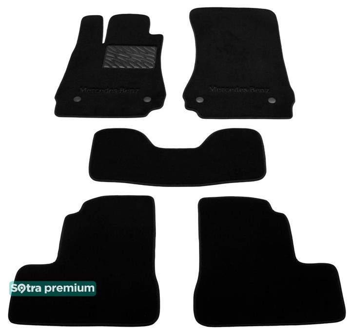 Sotra 06348-CH-BLACK Interior mats Sotra two-layer black for Mercedes S-class (2006-2013), set 06348CHBLACK