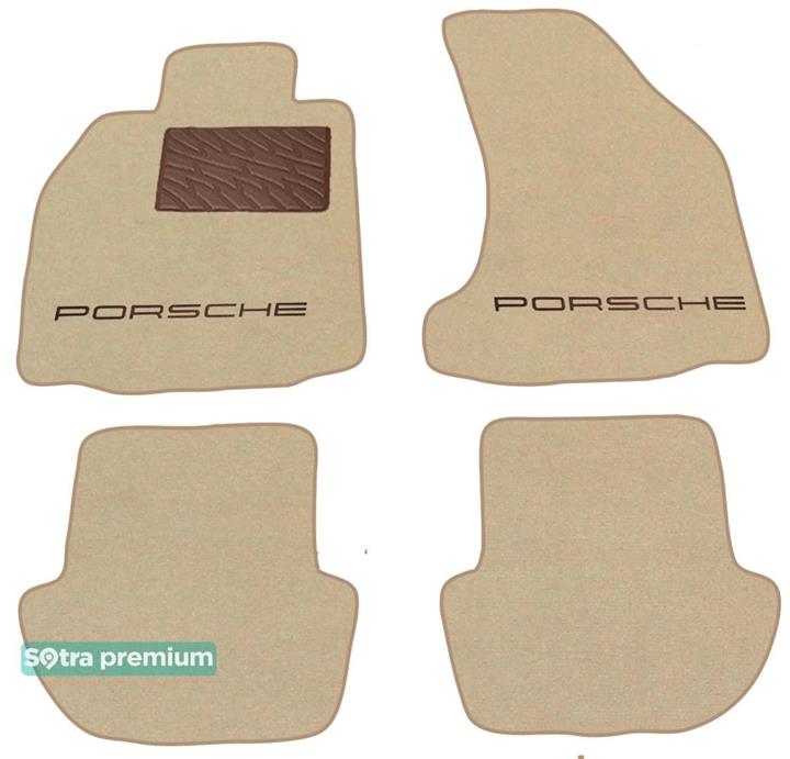 Sotra 06350-CH-BEIGE Interior mats Sotra two-layer beige for Porsche Carrera 911 (2005-2011), set 06350CHBEIGE