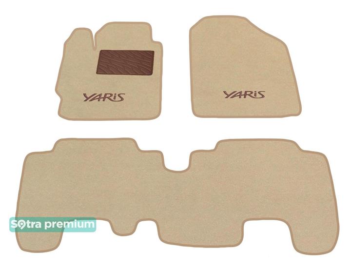 Sotra 06356-CH-BEIGE Interior mats Sotra Double layer beige for Toyota Yaris/Urban cruiser, set 06356CHBEIGE