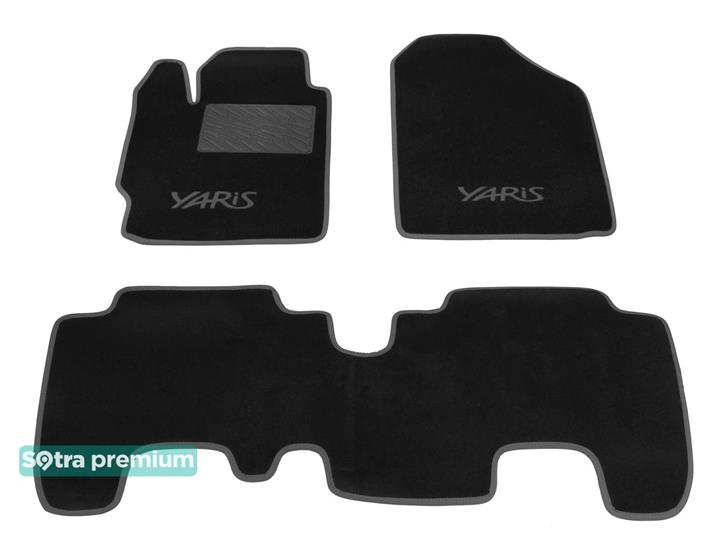 Sotra 06356-CH-BLACK Interior mats Sotra Two-layer black for Toyota Yaris/Urban cruiser, set 06356CHBLACK
