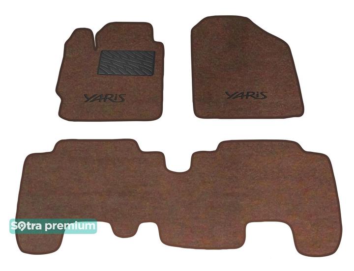 Sotra 06356-CH-CHOCO Interior mats Sotra Double layer brown for Toyota Yaris/Urban cruiser, set 06356CHCHOCO