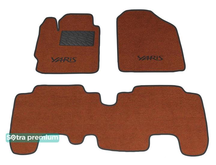Sotra 06356-CH-TERRA Interior mats Sotra Two-layer terracotta for Toyota Yaris/Urban cruiser, set 06356CHTERRA