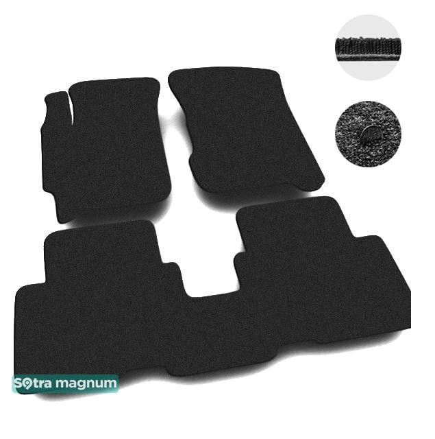 Sotra 06375-MG15-BLACK Interior mats Sotra two-layer black for KIA Carens (2002-2006), set 06375MG15BLACK