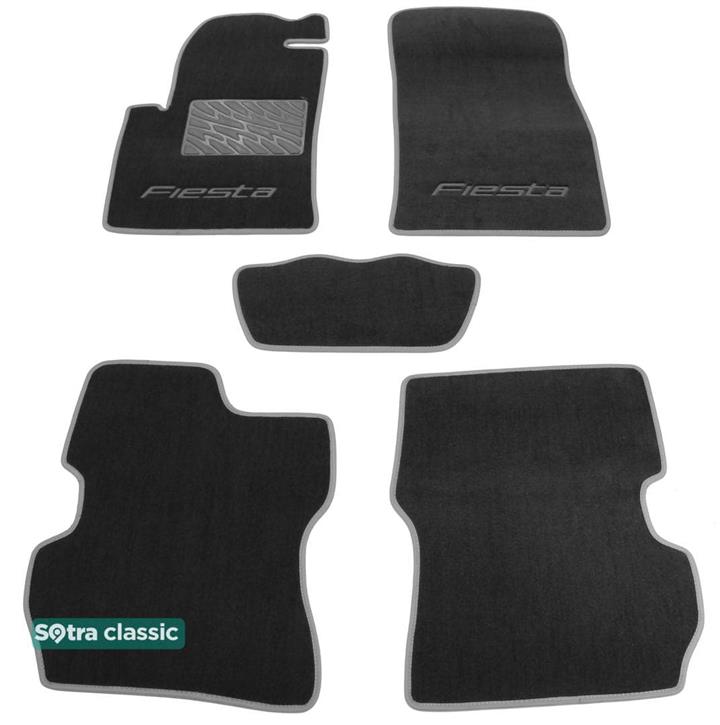 Sotra 06378-GD-GREY Interior mats Sotra two-layer gray for Ford Fiesta (2002-2008), set 06378GDGREY