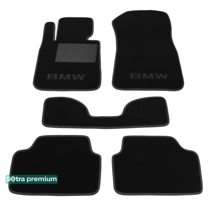 Sotra 06386-CH-BLACK Interior mats Sotra two-layer black for BMW 1-series (2004-2011), set 06386CHBLACK