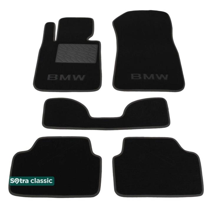 Sotra 06386-GD-BLACK Interior mats Sotra two-layer black for BMW 1-series (2004-2011), set 06386GDBLACK