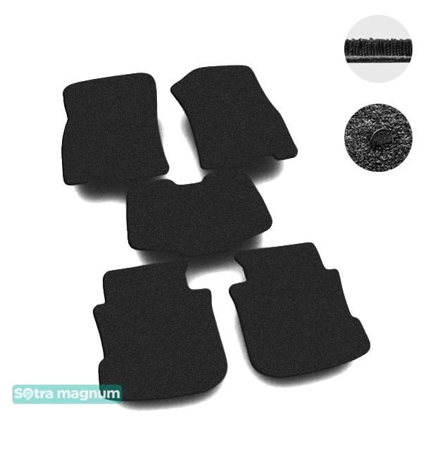 Sotra 06388-MG15-BLACK Interior mats Sotra two-layer black for Cadillac Dts (2006-2011), set 06388MG15BLACK