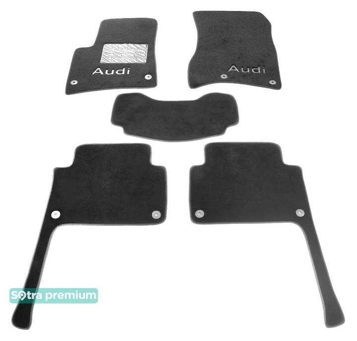 Sotra 06401-CH-GREY Interior mats Sotra two-layer gray for Audi Q7 (2006-2014), set 06401CHGREY