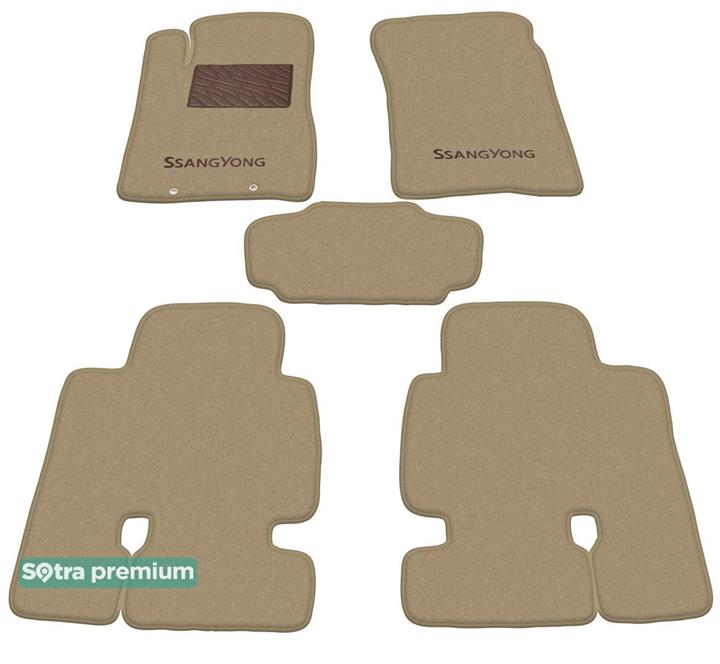 Sotra 06438-CH-BEIGE Interior mats Sotra two-layer beige for Ssang yong Kyron (2005-2014), set 06438CHBEIGE