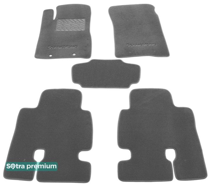Sotra 06438-CH-GREY Interior mats Sotra two-layer gray for Ssang yong Kyron (2005-2014), set 06438CHGREY
