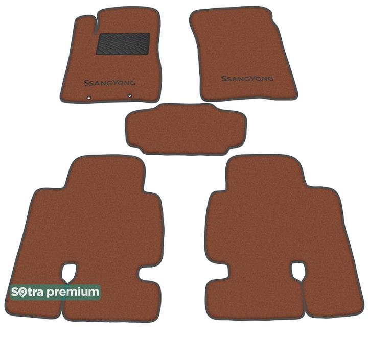 Sotra 06438-CH-TERRA Interior mats Sotra two-layer terracotta for Ssang yong Kyron (2005-2014), set 06438CHTERRA