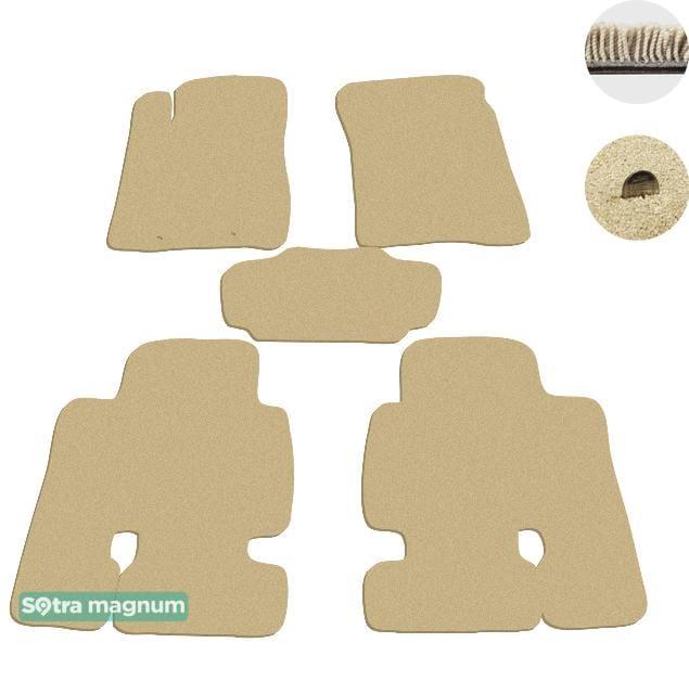 Sotra 06438-MG20-BEIGE Interior mats Sotra two-layer beige for Ssang yong Kyron (2005-2014), set 06438MG20BEIGE