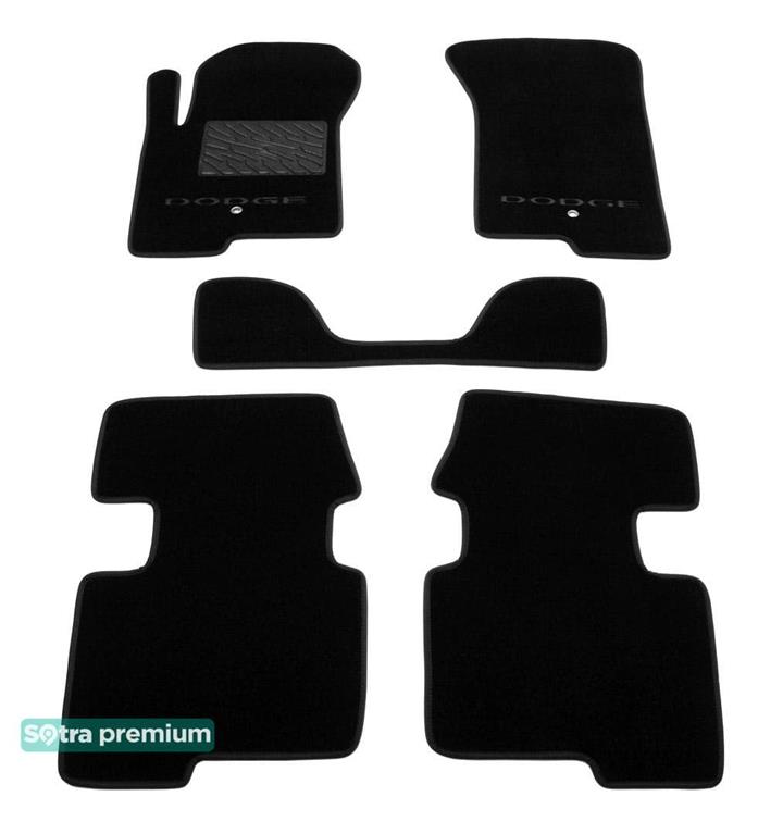 Sotra 06440-CH-BLACK Interior mats Sotra two-layer black for Dodge Caliber (2007-2012), set 06440CHBLACK