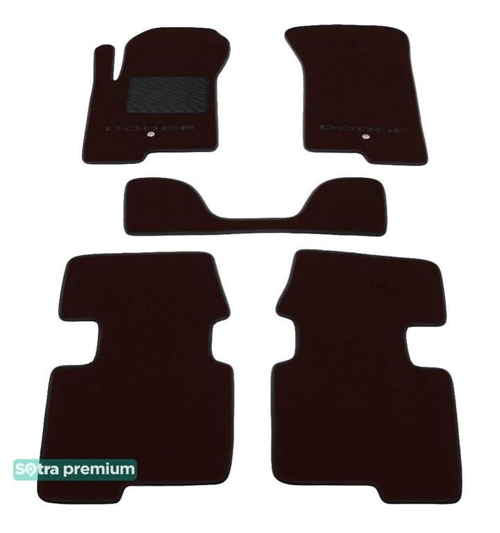 Sotra 06440-CH-CHOCO Interior mats Sotra two-layer brown for Dodge Caliber (2007-2012), set 06440CHCHOCO