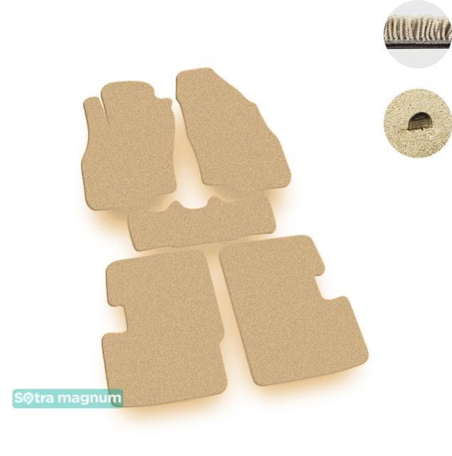 Sotra 06458-MG20-BEIGE Interior mats Sotra two-layer beige for Fiat Grand punto (2005-2018), set 06458MG20BEIGE