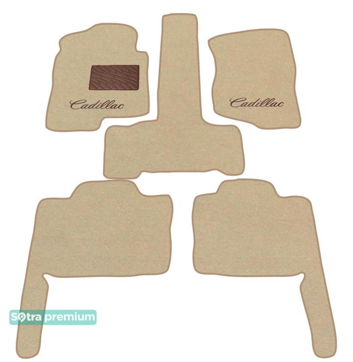 Sotra 06468-CH-BEIGE Interior mats Sotra two-layer beige for Cadillac Escalade (2007-2014), set 06468CHBEIGE
