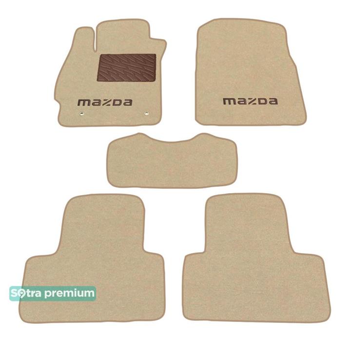 Sotra 06487-CH-BEIGE Interior mats Sotra two-layer beige for Mazda Cx-7 (2006-2012), set 06487CHBEIGE