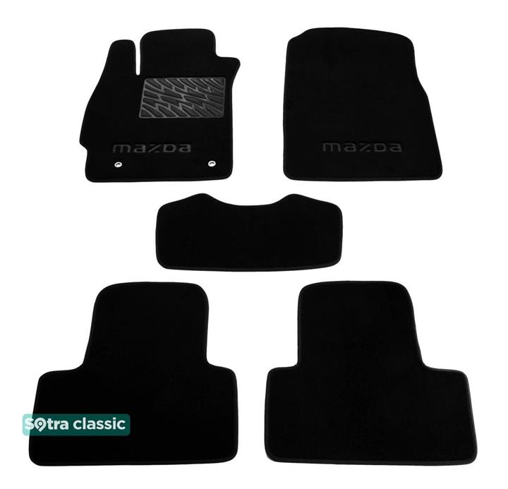 Sotra 06487-GD-BLACK Interior mats Sotra two-layer black for Mazda Cx-7 (2006-2012), set 06487GDBLACK