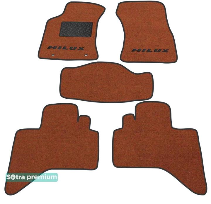 Sotra 06490-CH-TERRA Interior mats Sotra two-layer terracotta for Toyota Hilux (2004-2010), set 06490CHTERRA
