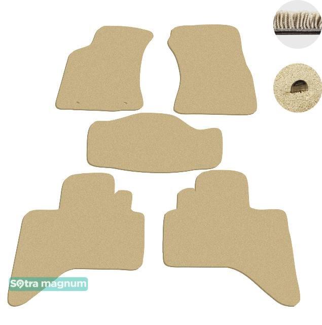 Sotra 06490-MG20-BEIGE Interior mats Sotra two-layer beige for Toyota Hilux (2004-2010), set 06490MG20BEIGE