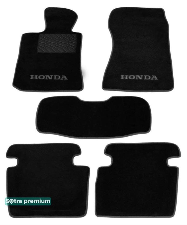 Sotra 06499-CH-BLACK Interior mats Sotra two-layer black for Honda Legend (2006-2008), set 06499CHBLACK