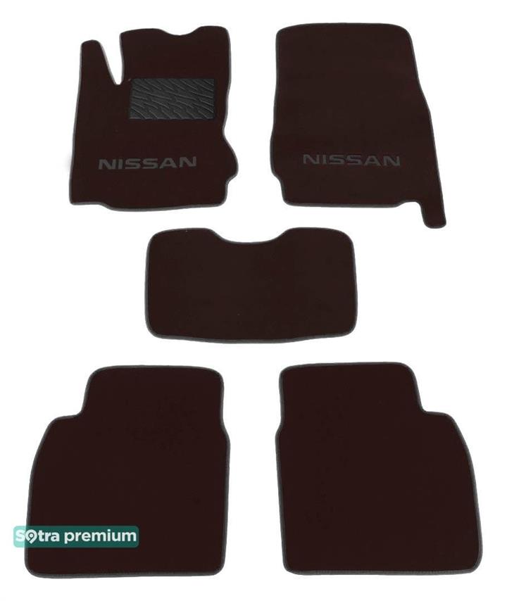 Sotra 06502-CH-CHOCO Interior mats Sotra two-layer brown for Nissan Note (2005-2013), set 06502CHCHOCO