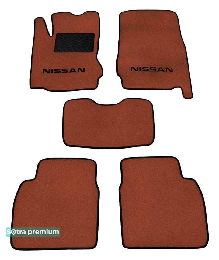 Sotra 06502-CH-TERRA Interior mats Sotra two-layer terracotta for Nissan Note (2005-2013), set 06502CHTERRA