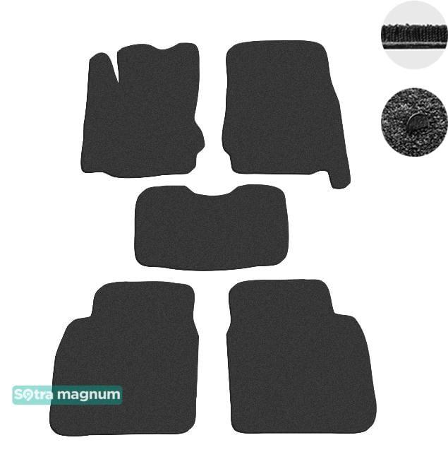 Sotra 06502-MG15-BLACK Interior mats Sotra two-layer black for Nissan Note (2005-2013), set 06502MG15BLACK