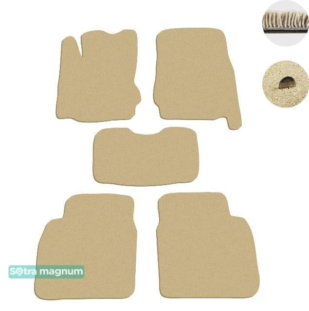 Sotra 06502-MG20-BEIGE Interior mats Sotra two-layer beige for Nissan Note (2005-2013), set 06502MG20BEIGE