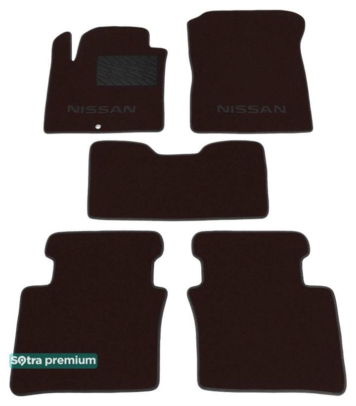 Sotra 06505-CH-CHOCO Interior mats Sotra two-layer brown for Nissan Teana (2003-2008), set 06505CHCHOCO