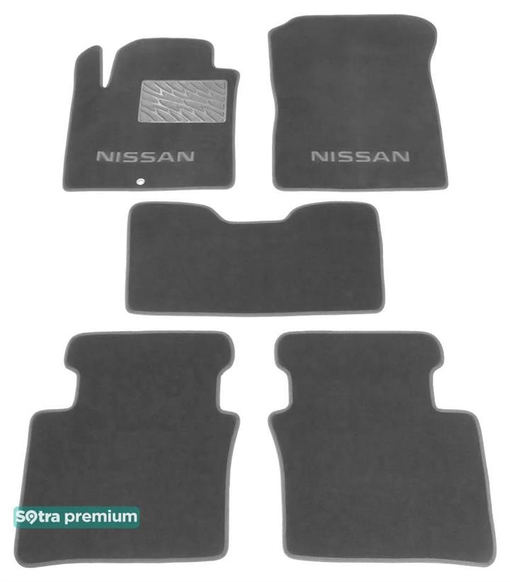 Sotra 06505-CH-GREY Interior mats Sotra two-layer gray for Nissan Teana (2003-2008), set 06505CHGREY