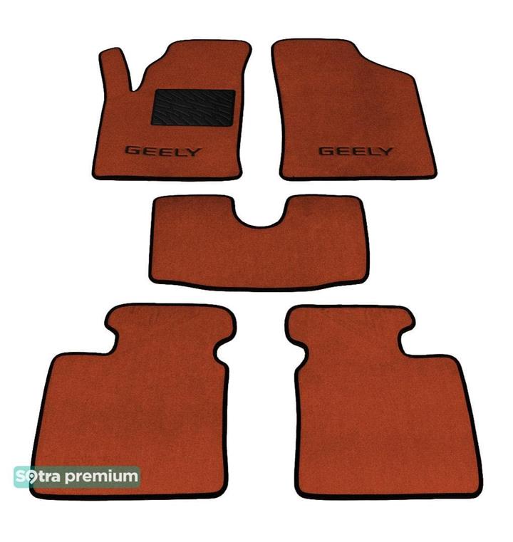 Sotra 06507-CH-TERRA Interior mats Sotra two-layer terracotta for Geely CK (2005-), set 06507CHTERRA