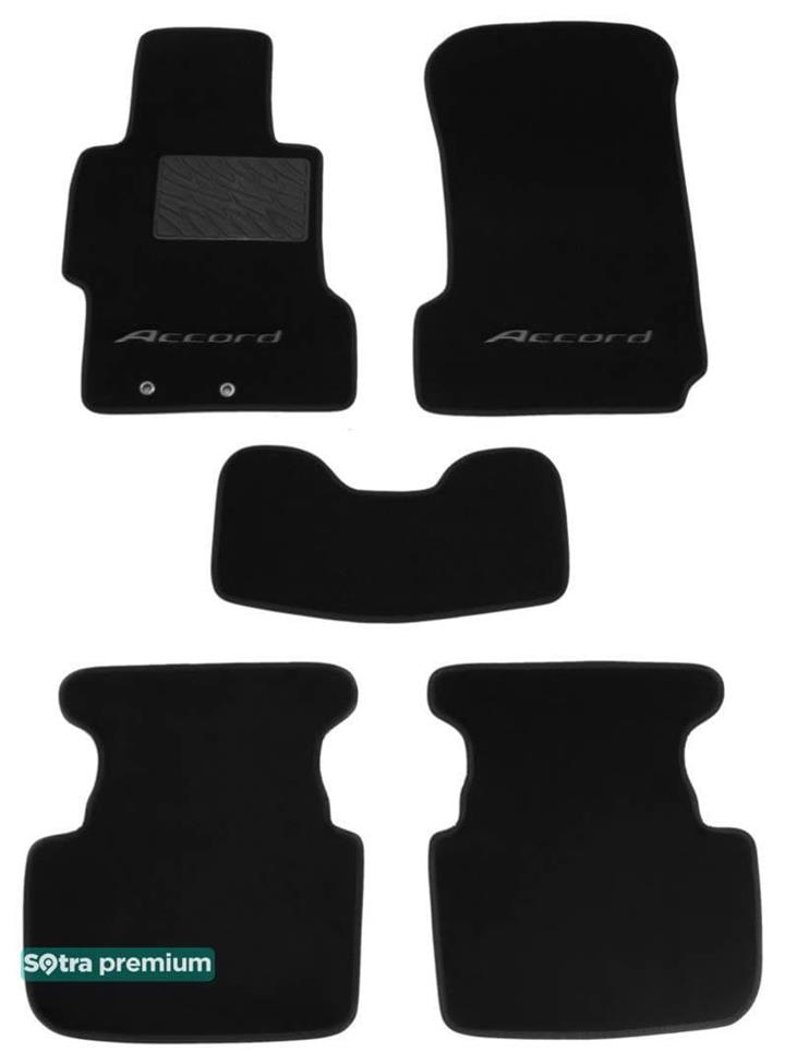 Sotra 06508-CH-BLACK Interior mats Sotra two-layer black for Honda Accord eu (2003-2008), set 06508CHBLACK