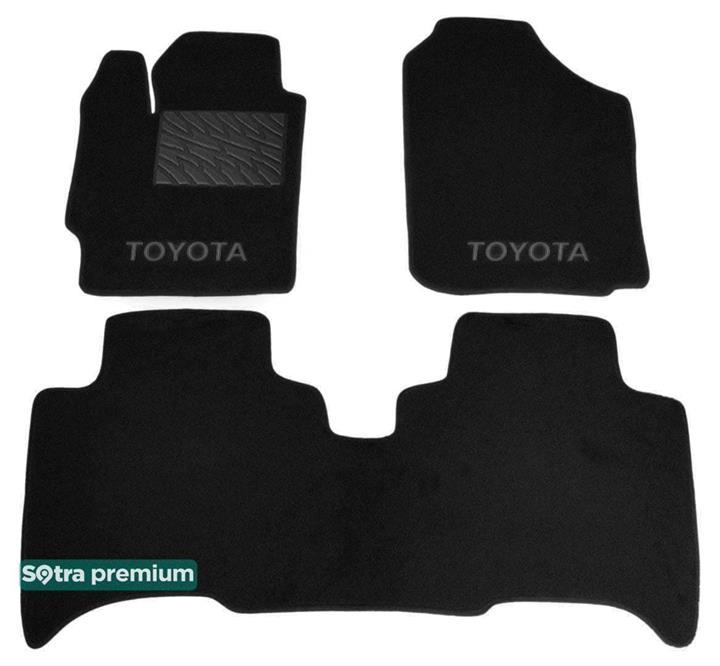 Sotra 06512-CH-BLACK Interior mats Sotra two-layer black for Toyota Yaris sedan (2005-2012), set 06512CHBLACK