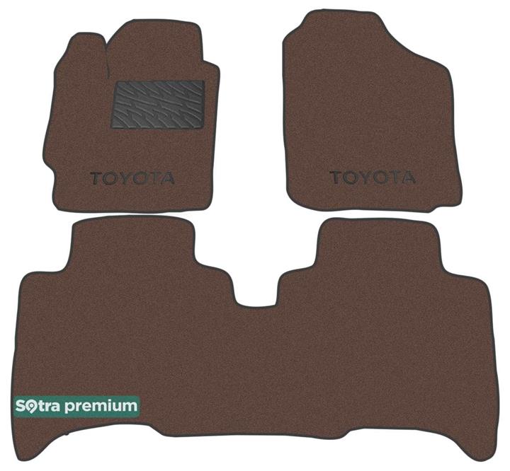 Sotra 06512-CH-CHOCO Interior mats Sotra two-layer brown for Toyota Yaris sedan (2005-2012), set 06512CHCHOCO