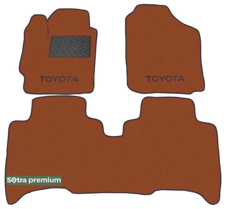 Sotra 06512-CH-TERRA Interior mats Sotra two-layer terracotta for Toyota Yaris sedan (2005-2012), set 06512CHTERRA