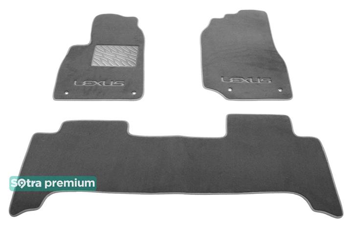Sotra 06519-CH-GREY Interior mats Sotra two-layer gray for Lexus Lx470 (2002-2007), set 06519CHGREY