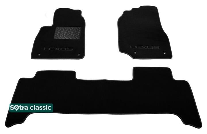 Sotra 06519-GD-BLACK Interior mats Sotra two-layer black for Lexus Lx470 (2002-2007), set 06519GDBLACK