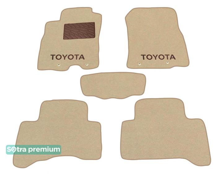 Sotra 06529-CH-BEIGE Interior mats Sotra two-layer beige for Toyota Fj cruiser (2006-2014), set 06529CHBEIGE