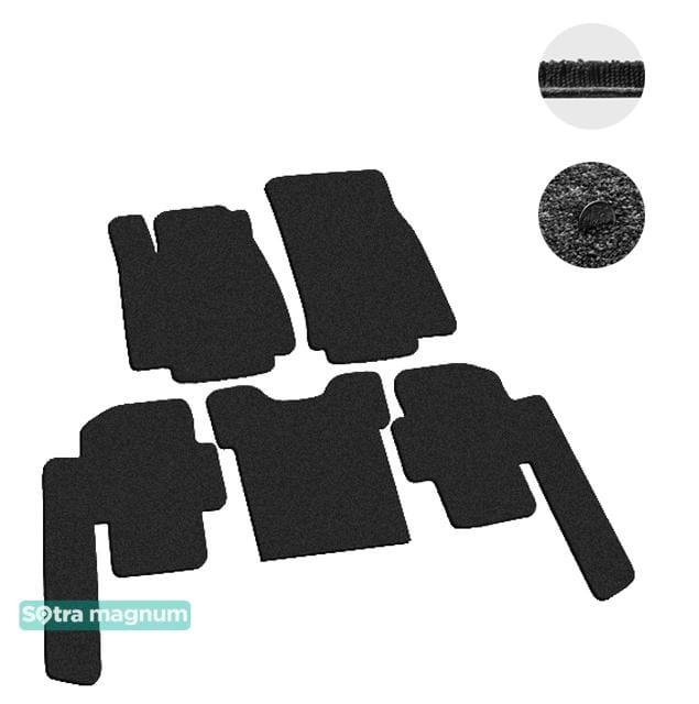 Sotra 06536-2-MG15-BLACK Interior mats Sotra two-layer black for Mercedes R-class (2006-2012), set 065362MG15BLACK