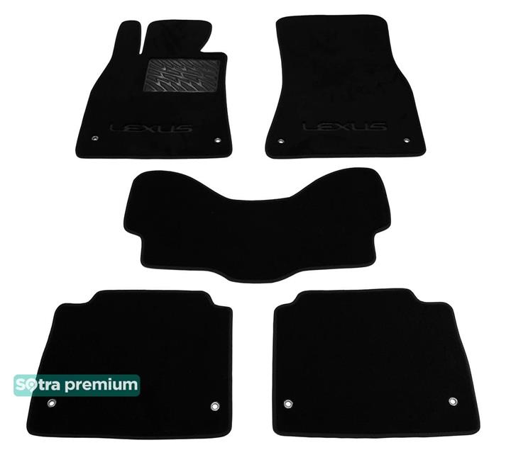 Sotra 06546-CH-BLACK Interior mats Sotra two-layer black for Lexus Ls (2006-2017), set 06546CHBLACK
