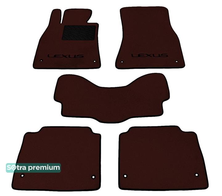 Sotra 06546-CH-CHOCO Interior mats Sotra two-layer brown for Lexus Ls (2006-2017), set 06546CHCHOCO