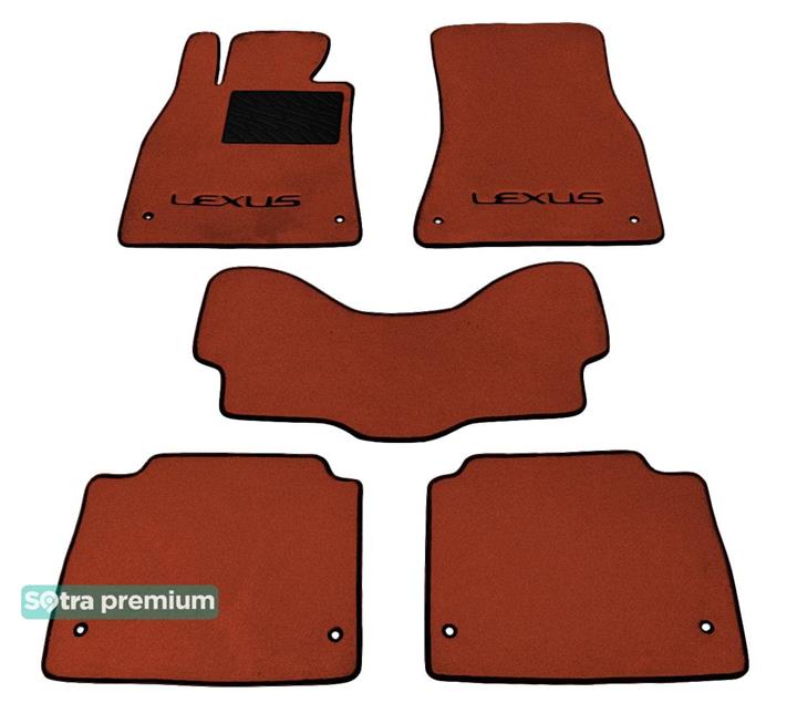 Sotra 06546-CH-TERRA Interior mats Sotra two-layer terracotta for Lexus Ls (2006-2017), set 06546CHTERRA
